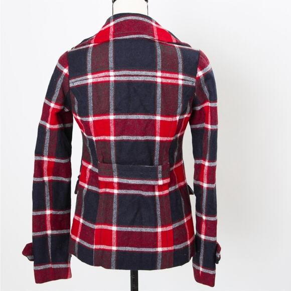 American Eagle Outfitters bold plaid
double breasted peacoat size M Like new - Picture 7 of 9